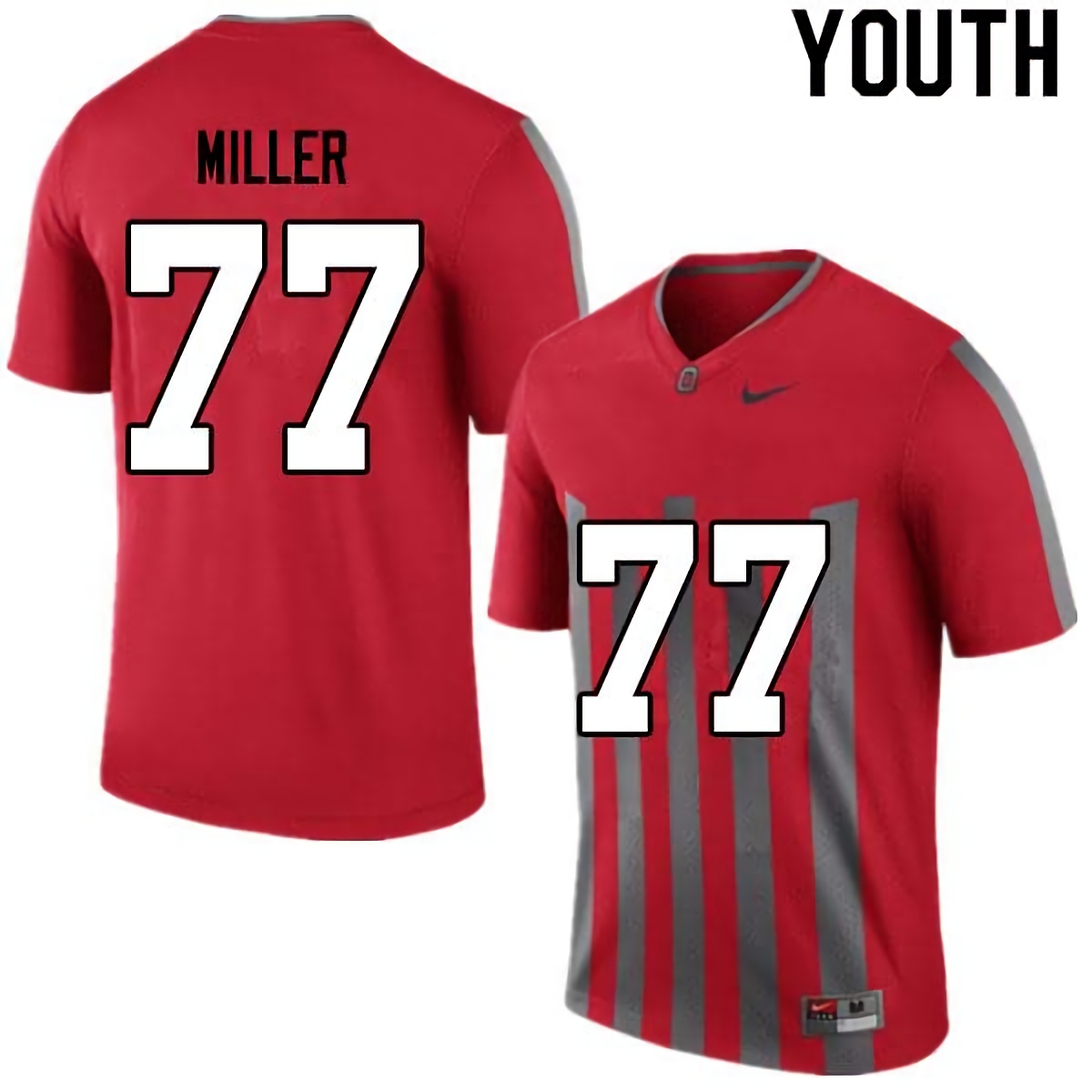 Harry Miller Ohio State Buckeyes Youth NCAA #77 Nike Retro College Stitched Football Jersey RLX7356YD